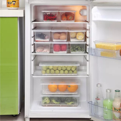 Seajas Plastic Fridge Container  - 1000 ml(Pack of 12, White)