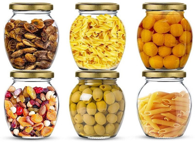 Avresta Glass Grocery Container  - 400 ml(Pack of 8, Clear)