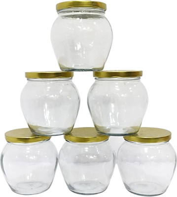 goblet Glass Cookie Jar  - 500 ml(Pack of 6, Clear)