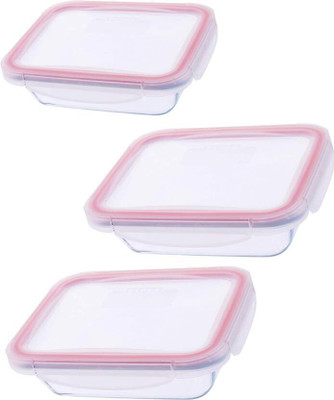 STARNEW Glass, Plastic Grocery Container  - 550 ml(Pack of 3, Clear)