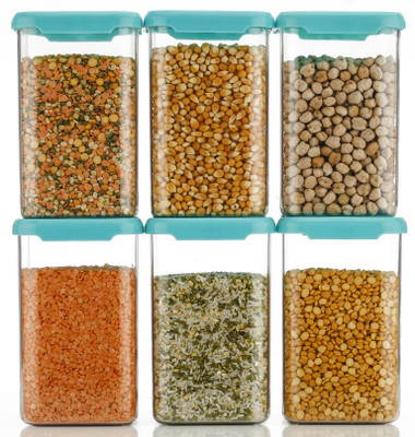 Ecodex Plastic Grocery Container  - 1100 ml(Pack of 6, Blue)