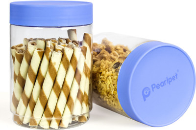 Pearlpet Plastic Utility Container  - 1100 ml(Pack of 2, Blue)