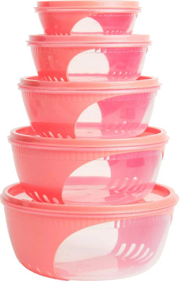 Unica Plastic Utility Container  - 1750 ml(Pack of 5, Red)