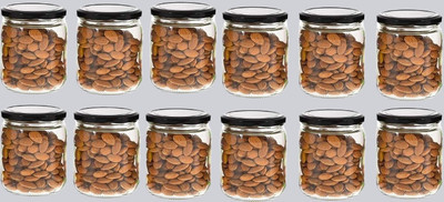 AFAST Glass Grocery Container  - 500 ml(Pack of 12, Clear)