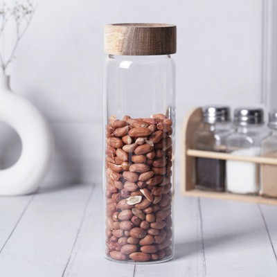 VIBEIN Glass Grocery Container  - 800 ml(Clear)