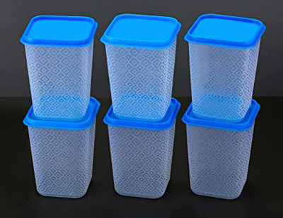Denarmy Plastic Fridge Container  - 1100 ml(Pack of 6, Blue)