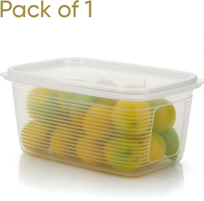 Crackle Plastic Fridge Container  - 1800 ml(Clear)