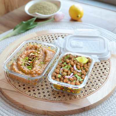 The Better Home Glass Fridge Container  - 1430 ml(Pack of 2, Clear)