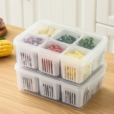 M K SMART SOLUTIONS Plastic Fridge Container  - 1000 ml(Pack of 2, White)