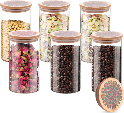 The Better Home Glass Utility Container  - 1000 ml(Pack of 6, Clear)