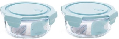 IndusBay Glass Fridge Container  - 950 ml(Pack of 2, Multicolor)