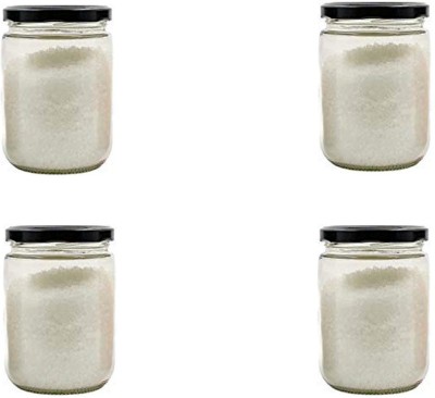 AFAST Glass Cookie Jar  - 500 ml(Pack of 4, Clear)