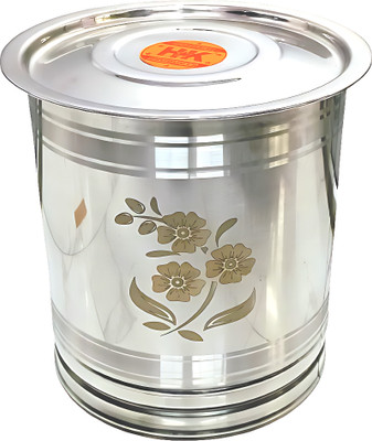 Super HK Steel Grocery Container  - 11 L(Silver)