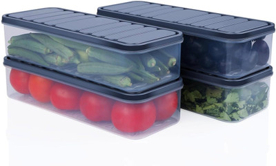 Sanwariya Unikart Plastic Fridge Container  - 1200 ml(Pack of 4, Multicolor)