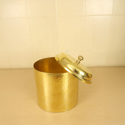 Spilbox Brass Utility Container  - 350 ml(Gold)