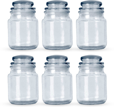Asian Aura Glass Utility Container  - 100 ml(Pack of 6, Clear)