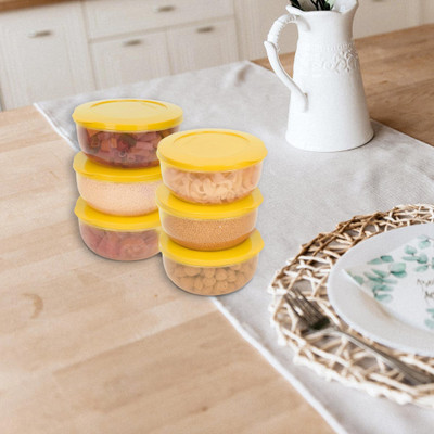 Cutting EDGE Plastic Grocery Container  - 1950(Pack of 6, Yellow)