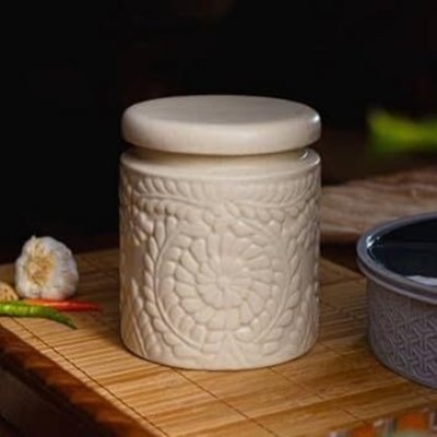 stela craft Ceramic Pickle Jar  - 1000 ml(White)