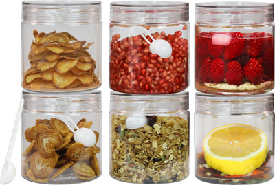 Pearlpet Plastic Fridge Container  - 500 ml(Pack of 6, Clear)