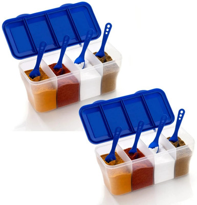 COZYBUYER Plastic Grocery Container  - 2000 ml(Pack of 2, Blue)