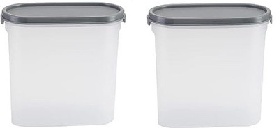 NEELESHWARI Plastic Grocery Container  - 1700 ml(Pack of 2, Clear)