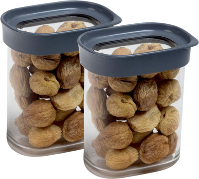 Stacpro Polypropylene, Plastic Grocery Container  - 400 ml(Pack of 2, Grey)