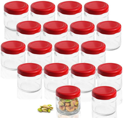 Pure Source India Glass Utility Container  - 20 g(Pack of 18, Clear)