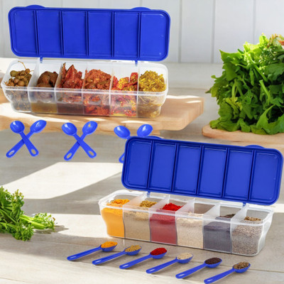 Metrolife Plastic Grocery Container  - 1500 ml(Pack of 2, Blue)