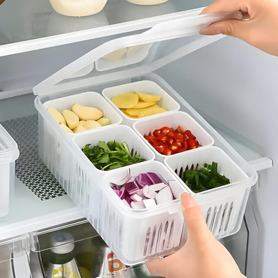 HurryShoppy Plastic Fridge Container  - 2200 ml(White)