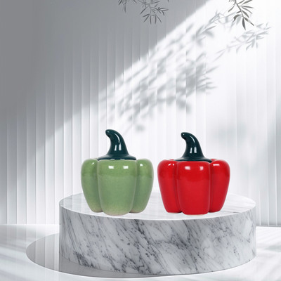 GleamSun Ceramic Pickle Jar  - 500 ml(Pack of 2, Multicolor)