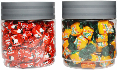 Pearlpet Plastic Grocery Container  - 700 ml(Pack of 2, Grey)