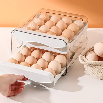 OLTR Plastic Egg Container  - 500 g(White)