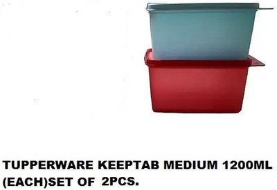 TUPPERWARE Polypropylene Utility Container  - 1200 ml(Pack of 2, Maroon, Light Blue)