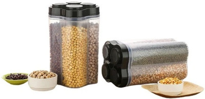 ADMONITION Plastic Grocery Container  - 2400 ml(Pack of 2, Multicolor)