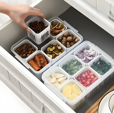 CARTOL Plastic Fridge Container  - 500 ml(White)