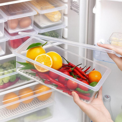 Polyhomes Plastic Fridge Container  - 1500 ml(Pack of 6, White)