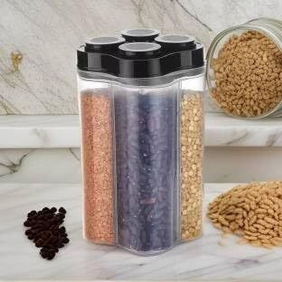 BRIZON Plastic Grocery Container  - 2 kg(Black)