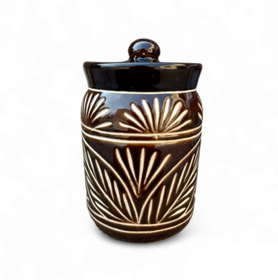 KTCeStore Ceramic Pickle Jar  - 1 kg(Brown)