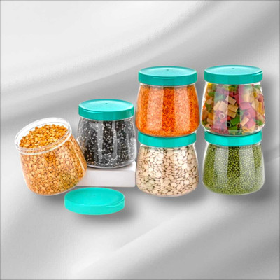 Balaji Enterprise Plastic Grocery Container  - 900 ml(Pack of 6, Transparent)