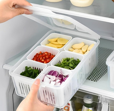 glasco Plastic Fridge Container  - 1500 ml(White)