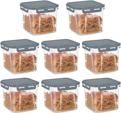 MILTON Plastic Utility Container  - 1160 ml(Pack of 8, Clear)