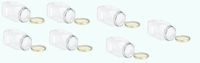 1st Time Glass Utility Container  - 400 ml(Pack of 7, Clear)