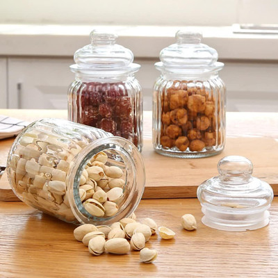 Elysium Glass Fridge Container  - 350 ml(Pack of 3, Transparent)