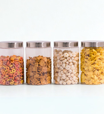 SCL Steelo Plastic, Steel Grocery Container  - 1500 ml(Pack of 4, Clear)