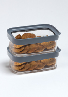 Stacpro Polypropylene, Plastic Grocery Container  - 500 ml(Pack of 2, Grey)