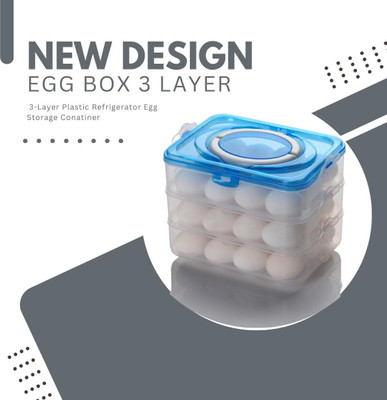 Coozico Plastic Egg Container  - 3 dozen(Blue)