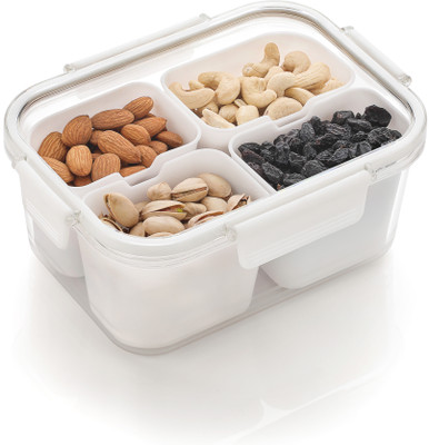 HELOVIA Plastic Grocery Container  - 1400 ml(White)