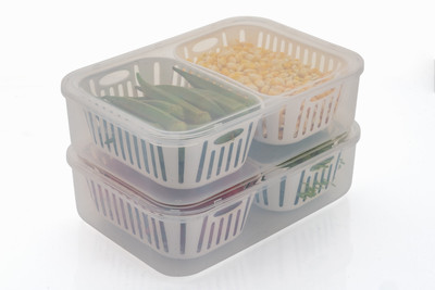 CLOUDHEAD Plastic Grocery Container  - 2500 ml(Pack of 2, Clear)