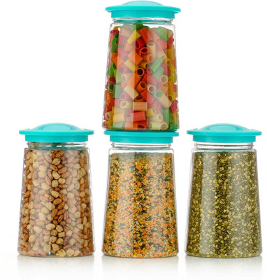 Raghunandan Plastic Grocery Container  - 1100 ml(Pack of 4, Green)