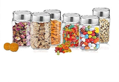 GRILIX Glass Utility Container  - 310 ml(Pack of 6, Clear)